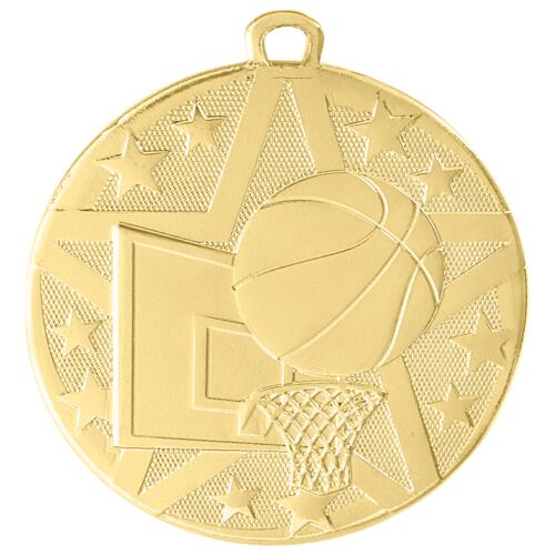 JDS SS402G - 2" Gold Superstar Basketball Medal SS402G SS402G - 2" Gold Superstar Basketball Medal Thumbnail