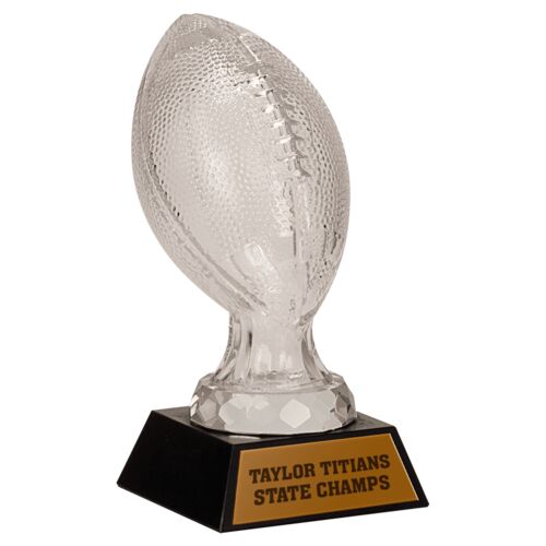 JDS SBG103 - 7 1/2" Glass Football with Marble Base SBG103  SBG103 - 7 1/2" Glass Football with Marble Base Thumbnail