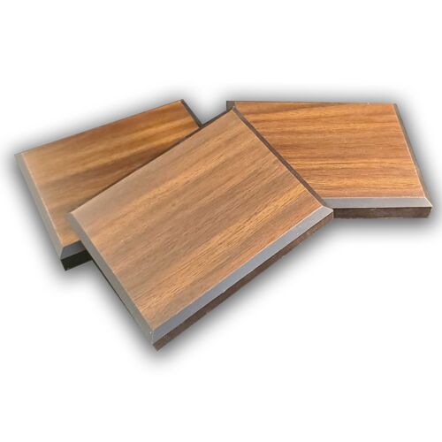 WBK46 4.1"x6"  Walnut Vinyl w/ Black Trim Thumbnail