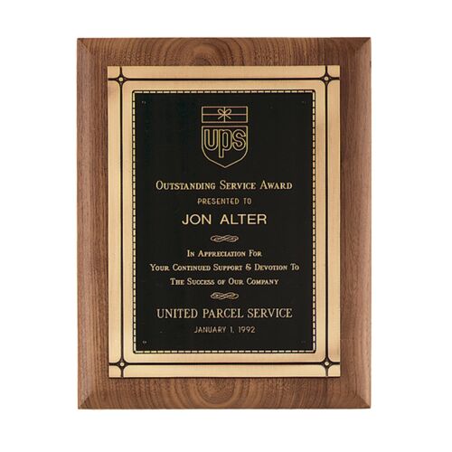 P2373	11 " x  14 " Walnut plaque with an antique bronze Phoenix frame casting Thumbnail