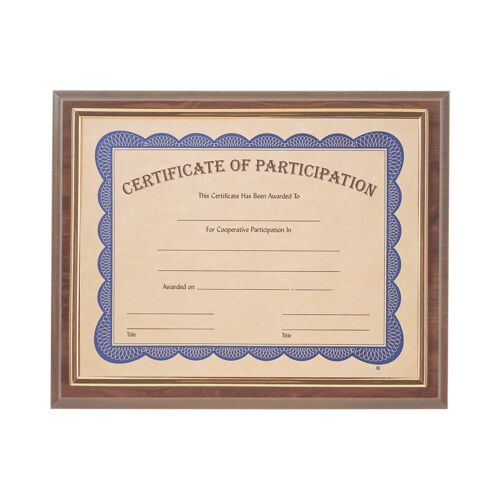 JDS Cherry Finish Plaque with Gold Slide-In Certificate Frame COM21 Cherry Finish Plaque with Gold Slide-In Certificate Frame Thumbnail