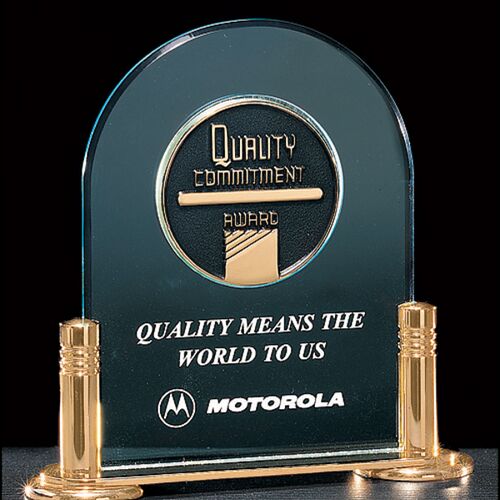 Tropar A1817 - 3/16" thick acrylic award with CAM medallion on a gold-plated brass base with columns. A1817  A1817 - 3/16" thick acrylic award with CAM medallion on a gold-plated brass base with columns. Thumbnail