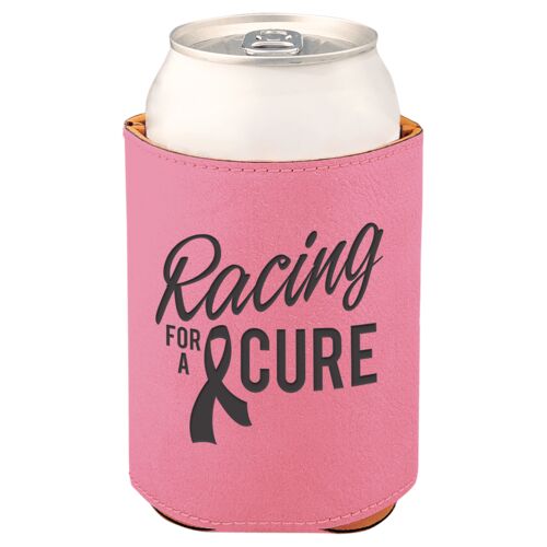 GFT377 - 3 3/4" Pink Laserable Leatherette Beverage Holder Thumbnail