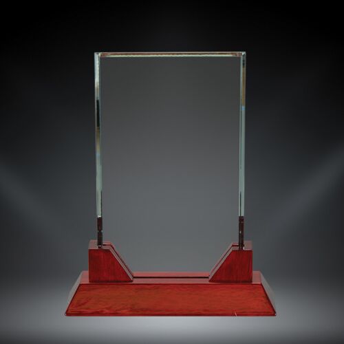 PDU-CAT 74407 - Heathrow Glass with Rosewood Base - 7 1/4" 74407 74407 - Heathrow Glass with Rosewood Base - 7 1/4" Thumbnail