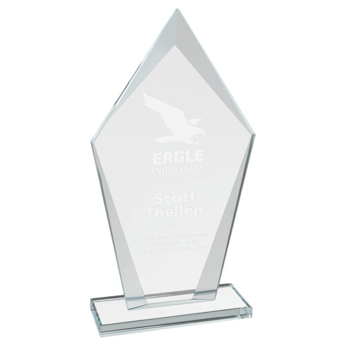 CGS23 - 8 1/2" Diamond Clear Glass Award Thumbnail