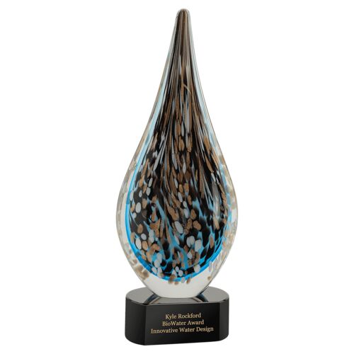JDS AGS67 - 15 1/2" Multi-Color Hollow Raindrop Art Glass AGS67 AGS67 - 15 1/2" Multi-Color Hollow Raindrop Art Glass Thumbnail
