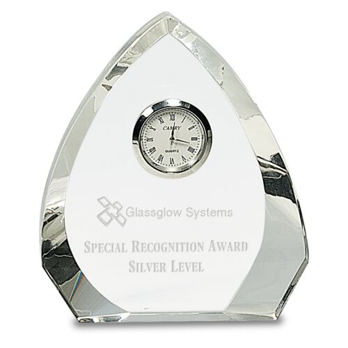 JDS CRY170 - 5 1/2" Clear Crystal Arch with Clock CRY171 CRY170 - 5 1/2" Clear Crystal Arch with Clock Thumbnail