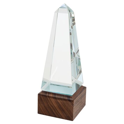 JDS SRG10 - 9" Obelisk Sierra Glass with Walnut Base SRG10 SRG10 - 9" Obelisk Sierra Glass with Walnut Base Thumbnail