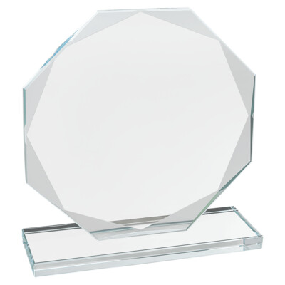 CGS12 6 1/2" Octagon Clear Glass Award Thumbnail