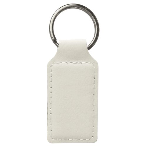2 3/4" x 1 1/4" Leatherette Rectangle Keychain Thumbnail