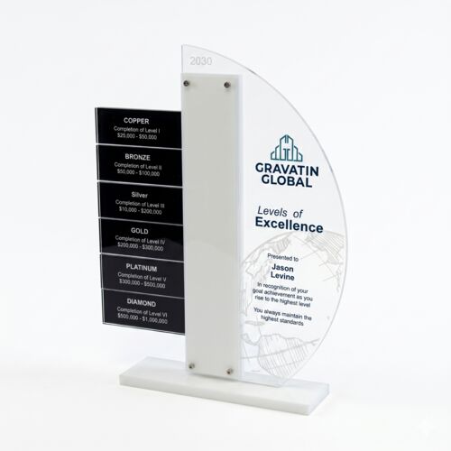 CD909 Crescent Interlock Award  6 3/4" x 11 3/8" x 2" Thumbnail
