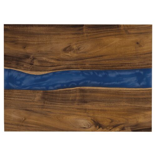 Acacia Serving Board (White/Blue) Thumbnail