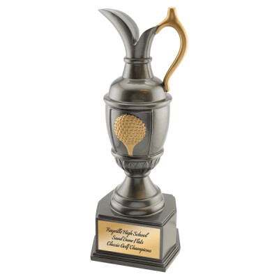 GLF11 - 11 3/4" Gun Metal/Gold Golf Resin with Ferrule Thumbnail