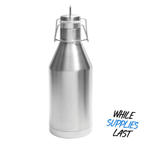 64 oz. Stainless Steel Growler with Swing-Top Lid Thumbnail