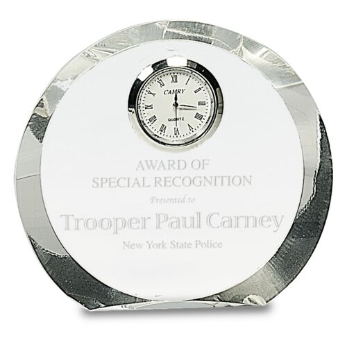 [CRY169] 4.5" Round Crystal Clock Thumbnail