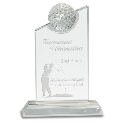 CRY180 - 7.25" Crystal Golf Award Thumbnail