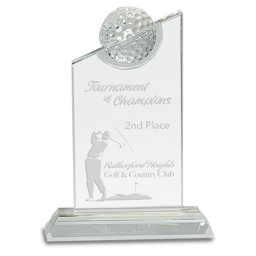 CRY180 - 7.25" Crystal Golf Award Thumbnail