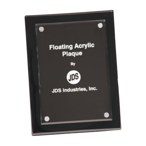 JDS FPA2912 9" x 12" Black Piano Finish Plaque with Floating Clear Acrylic FPA2912 FPA2912 9" x 12" Black Piano Finish Plaque with Floating Clear Acrylic Thumbnail