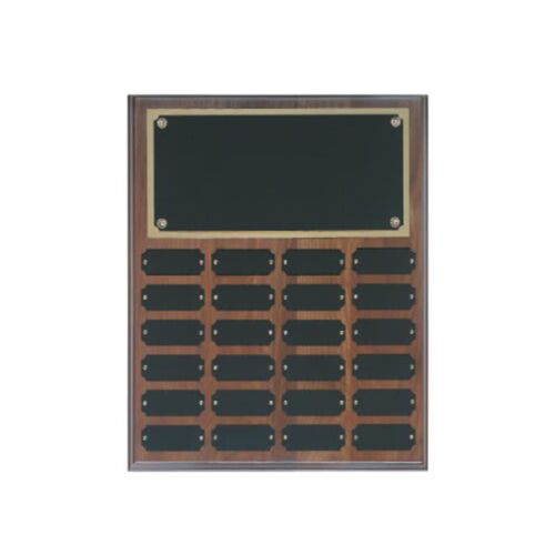 JDS WPP24   Genuine Walnut Step Edge Perpetual Plaque with 24 Plates WPP24 WPP24   Genuine Walnut Step Edge Perpetual Plaque with 24 Plates Thumbnail