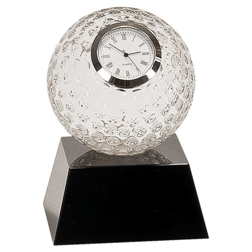 [CRY6101L] 5" Crystal Golf Ball Clock Thumbnail