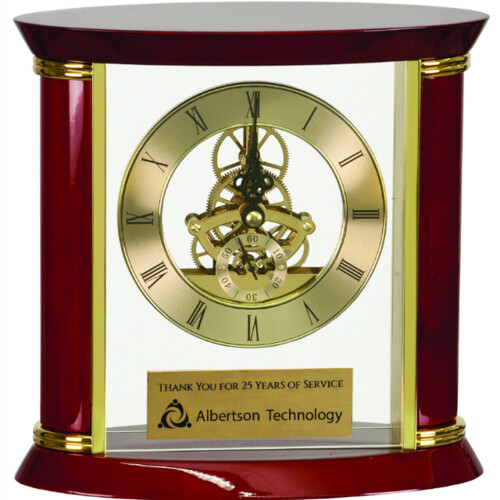 [EX101] Executive Gold & Rosewood Piano Finish Clock Thumbnail