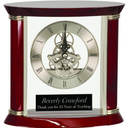 [EX102] Executive Silver & Rosewood Piano Finish Clock  Thumbnail