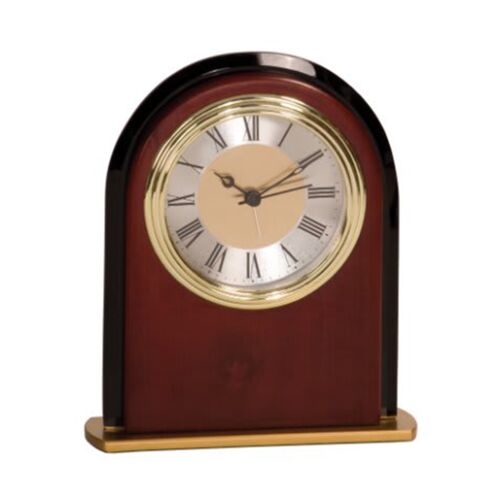 MF001  Mahogany Finish Arch Clock  Thumbnail