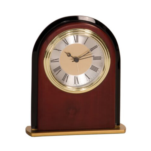 MF001  Mahogany Finish Arch Clock  Thumbnail