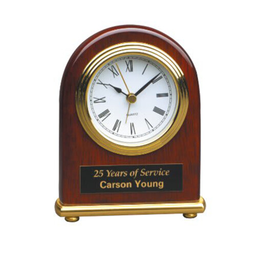[T001] 5" Rosewood Finish Arch Clock Thumbnail