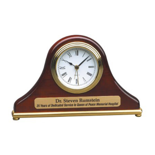 [T004] 7.5" Rosewood Piano Finish Mantel Clock  Thumbnail