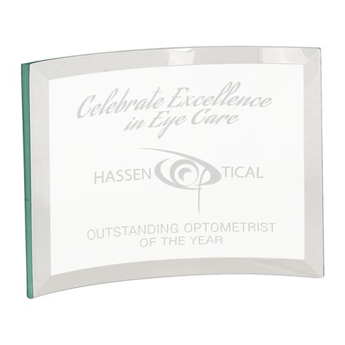 JDS TC6501 - 7" x 5" x 3/8" Jade Glass Crescent TC6501 TC6501 - 7" x 5" x 3/8" Jade Glass Crescent Thumbnail