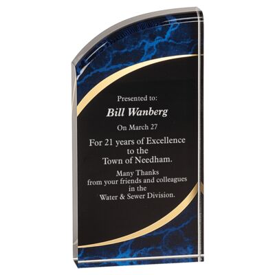 RMS7BM - 3 1/2" x 7" Marble Rounded Acrylic Thumbnail