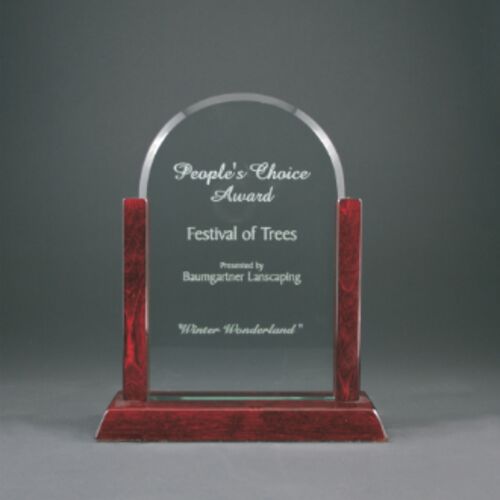 JDS GG29 - 9" Jade Dome Gateway Glass Award with Rosewood Finish Base GG29 GG29 - 9" Jade Dome Gateway Glass Award with Rosewood Finish Base Thumbnail