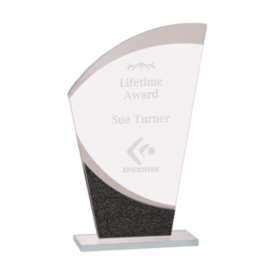DGS11  Wave Designer Glass Award   7 1/4" Thumbnail
