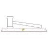 CRY047 - 13 7/8" x 4 1/4" Crystal Gavel on Black Base Thumbnail
