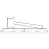 CRY047 - 13 7/8" x 4 1/4" Crystal Gavel on Black Base Thumbnail