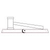 CRY047 - 13 7/8" x 4 1/4" Crystal Gavel on Black Base Thumbnail