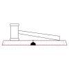 CRY047 - 13 7/8" x 4 1/4" Crystal Gavel on Black Base Thumbnail