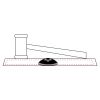 CRY047 - 13 7/8" x 4 1/4" Crystal Gavel on Black Base Thumbnail