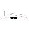 CRY047 - 13 7/8" x 4 1/4" Crystal Gavel on Black Base Thumbnail