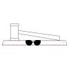 CRY047 - 13 7/8" x 4 1/4" Crystal Gavel on Black Base Thumbnail