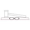 CRY047 - 13 7/8" x 4 1/4" Crystal Gavel on Black Base Thumbnail