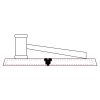 CRY047 - 13 7/8" x 4 1/4" Crystal Gavel on Black Base Thumbnail
