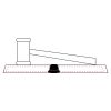 CRY047 - 13 7/8" x 4 1/4" Crystal Gavel on Black Base Thumbnail