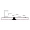 CRY047 - 13 7/8" x 4 1/4" Crystal Gavel on Black Base Thumbnail
