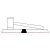 CRY047 - 13 7/8" x 4 1/4" Crystal Gavel on Black Base Thumbnail