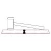 CRY047 - 13 7/8" x 4 1/4" Crystal Gavel on Black Base Thumbnail