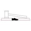 CRY047 - 13 7/8" x 4 1/4" Crystal Gavel on Black Base Thumbnail