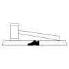 CRY047 - 13 7/8" x 4 1/4" Crystal Gavel on Black Base Thumbnail