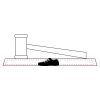 CRY047 - 13 7/8" x 4 1/4" Crystal Gavel on Black Base Thumbnail
